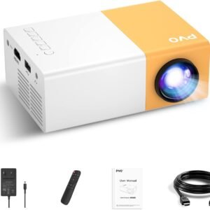 Mini Projector, PVO Portable Projector for Cartoon, Kids Gift, Outdoor Movie Projector, LED Pico Video Projector for Home Theater with HDMI USB Interfaces and Remote Control (MOQ 40pcs) - Image 1