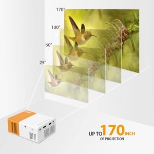 Mini Projector, PVO Portable Projector for Cartoon, Kids Gift, Outdoor Movie Projector, LED Pico Video Projector for Home Theater with HDMI USB Interfaces and Remote Control (MOQ 40pcs) - Image 2