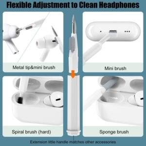 20 in 1 Multifunctional Cleaner Kit for Electronic Devices, Keyboard Cleaning Brush, Headphones Cleaner Kit for AirPods, Multi-Tool for Cleaning Laptop, Keyboard, Earbuds, Camera, Cellphones (MOQ 50pcs) - Image 3