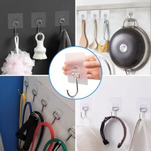 Large Hooks 7x7cm, All Purpose Adhesive Hooks For Hanging, Heavy Duty Hold 17 lb (Max), Waterproof Adhesive Hooks (MOQ 2000, 5/10pcs Pack) - Image 4