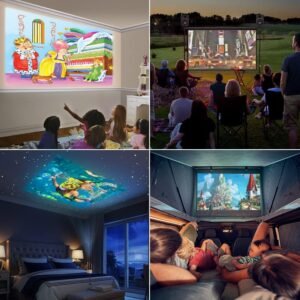 Mini Projector, PVO Portable Projector for Cartoon, Kids Gift, Outdoor Movie Projector, LED Pico Video Projector for Home Theater with HDMI USB Interfaces and Remote Control (MOQ 40pcs) - Image 5