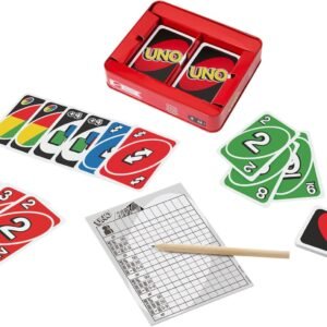 Uno Deluxe Card Game For With 112 Card Deck, Scoring Pad And Pencil, Kid Teen & Adult Game Night For 2 To 10 Players, Makes A Great Gift For 7 Year Olds And Up (50pcs)) - Image 3