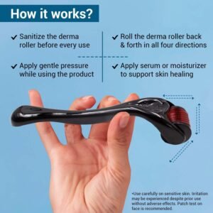 Sotrue Derma Roller For Hair Growth 1 mm with 540 Titanium Needles | Repairs Damaged Hair, Activates Hair Follicles | For Hair Fall & Hair Thickening | Easy to Use (MOQ 50pcs)) - Image 6