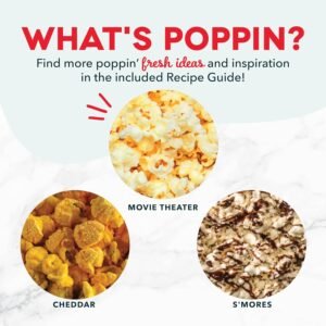 Dash Hot Air Popcorn Popper Maker With Measuring Cup To Portion Popping Corn Kernels + Melt Butter, 16 Cups, Red - Image 5