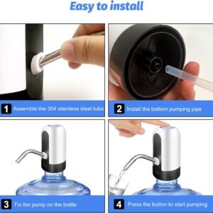 Automatic Gallon Water Bottle Dispenser, USB Rechargeable 1200mAh Battery, 2L-20L Universal Bottle, (MOQ 150) - Image 2