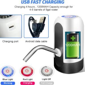Automatic Gallon Water Bottle Dispenser, USB Rechargeable 1200mAh Battery, 2L-20L Universal Bottle, (MOQ 150) - Image 6
